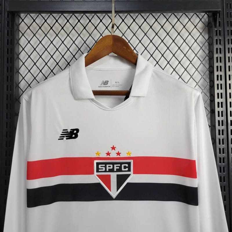 Trikot 24∕25 LangarmSão Paulo Branco