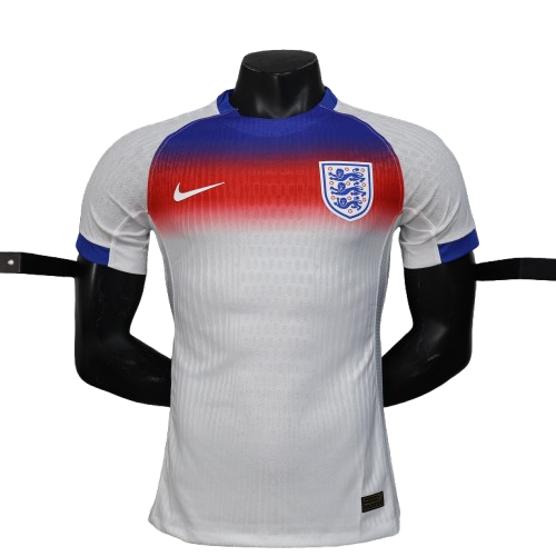 England 25/26 home player jersey white with red blue shoulder gradient Nike swoosh