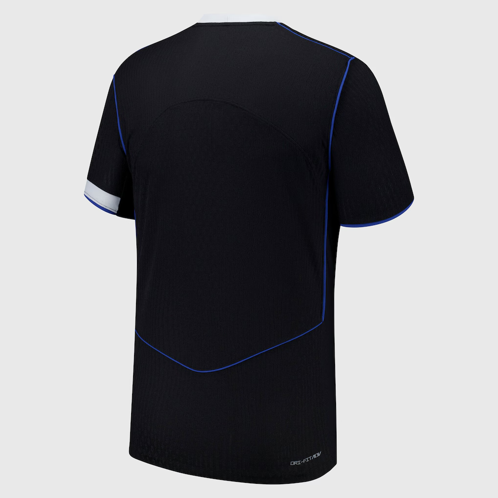 Jersey Chelsea 25/26 Player Third black shirt with blue white trim